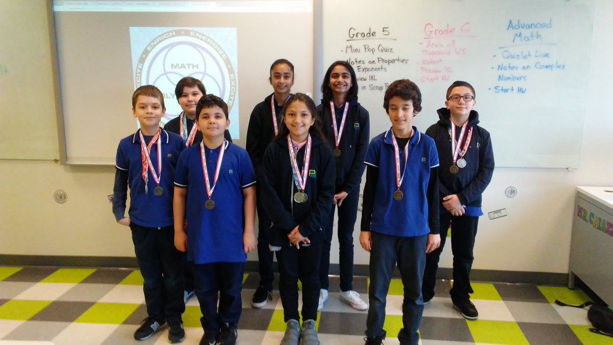 PioAcademy's tweet photo. Congratulations to @PioAcademy Division E (Grades 5 &amp; 6) Math Olympiad Team on their tremendous #success, winning the Highest Achievement Award for scoring in the top 10% nationwide! Individual students won the Gold and Silver Pin Awards for scoring in the top 2% and 10%! https://t.co/jPuw28DAXb