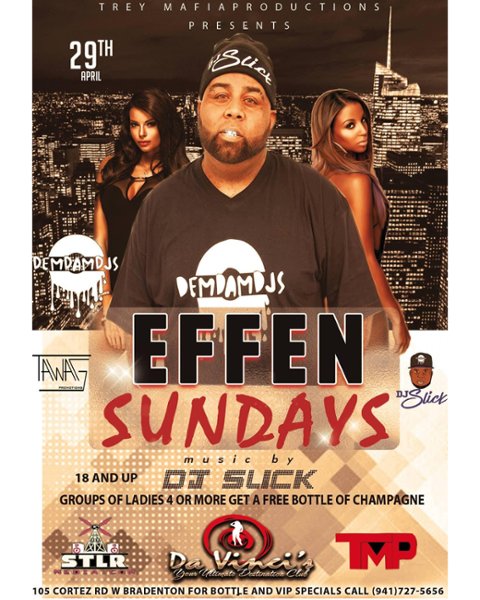 therealdjslick's tweet photo. #sarasota its going down 29th at #effen Special Guest DJ @therealdjslick #nightout #producer #djlife #artist #djs #drink #edm #housemusic #weekend #rave #fashion #funnightout #clubbing #nightclub #musica #dancemusic #tawagpromotions #therealdjslick @tawagpromotions https://t.co/yu64eX3WIK