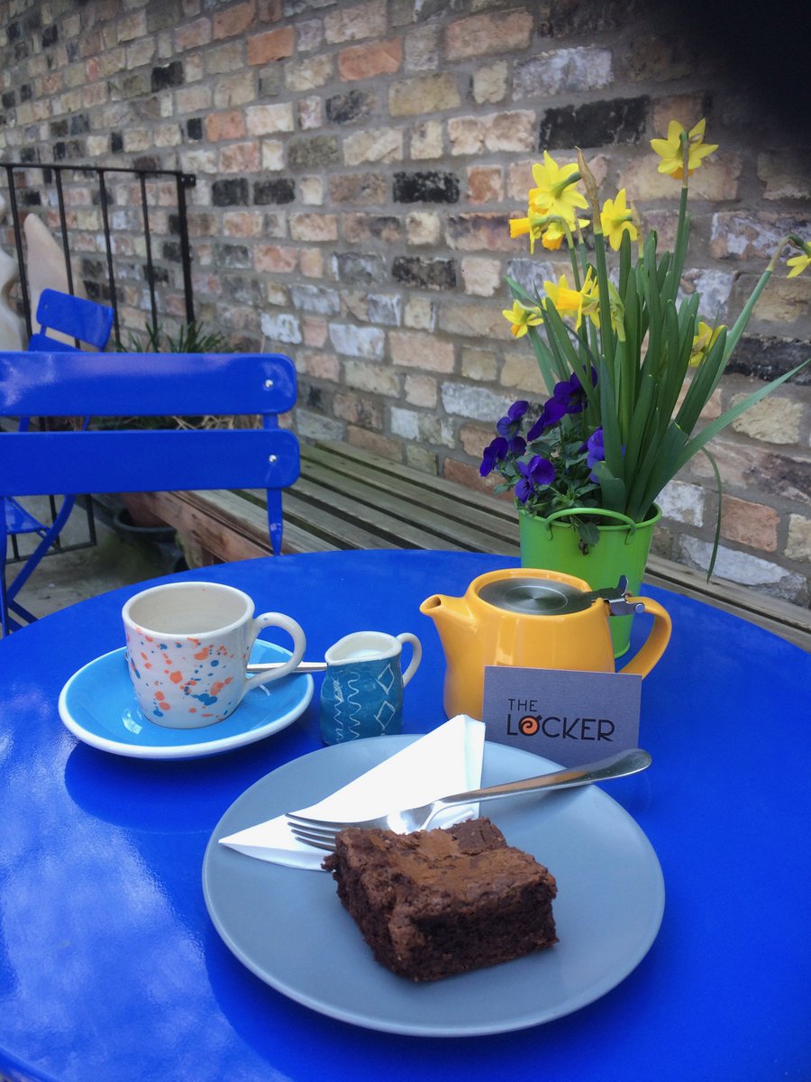 lockercafe1's tweet photo. Afternoon tea on our sunny upstairs terrace enjoying sculpture by Martin Thompson while enjoying a cup of @T2TeaOfficial tea (we now have a huge range) or iced coffee with a @cafemobile Brownie or Jayne's cakes. @hotnumbers @CambridgeIndy @foodcambs @elymary84what could be better https://t.co/QOaa6Oveg7