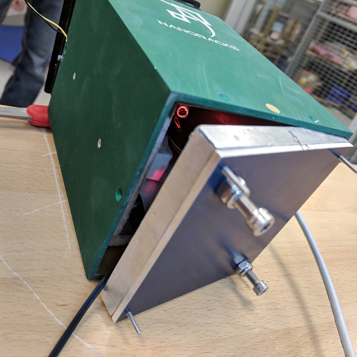 kitchen_zero's tweet photo. Good morning! Time to make the donuts or in our case do some work on our space oven! Yay @NanoRacks it’s starting to come together! 🚀 #spacekitchen https://t.co/wrpRX97uwd