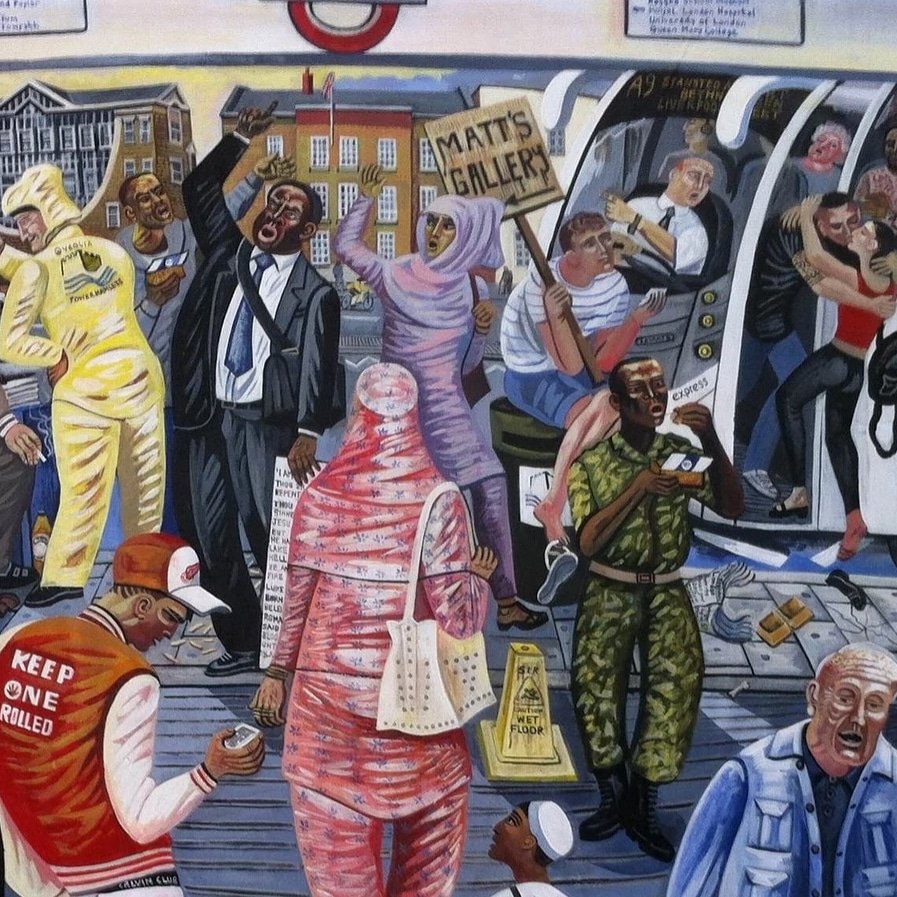 edgrayart's tweet photo. Thanks to everyone who attended the final #artist #tour of #ThePassingShow @smitf_london. The show features in @LondonArtCritic top 7 must see #Londonart #exhibitions for @worldofFAD #FadMagazine and ends 30th April open daily/evenings #CharingCross #TrafalgarSquare #Londonism https://t.co/oEJXszQ7QO