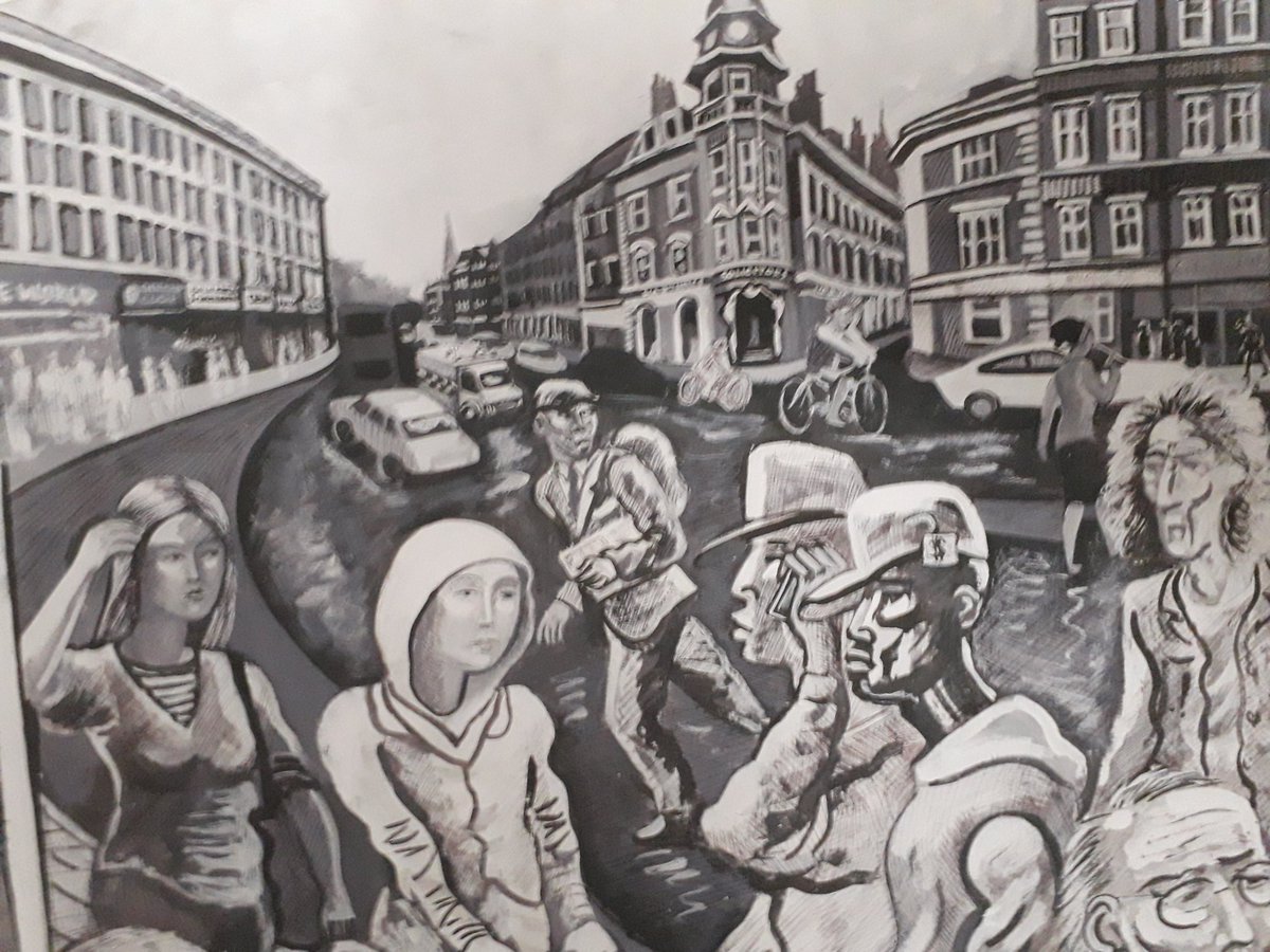 edgrayart's tweet photo. Thanks to everyone who attended the final #artist #tour of #ThePassingShow @smitf_london. The show features in @LondonArtCritic top 7 must see #Londonart #exhibitions for @worldofFAD #FadMagazine and ends 30th April open daily/evenings #CharingCross #TrafalgarSquare #Londonism https://t.co/oEJXszQ7QO