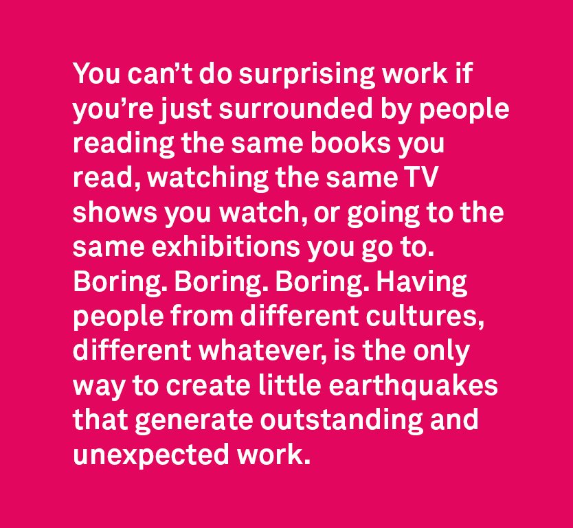 TwoUkDigital's tweet photo. We're loving this quote from @Gilfichteberg's opinion piece on the D&AD website today... #diversityindesign #DandAD #twoukdigital https://t.co/EgEtReFIPc
