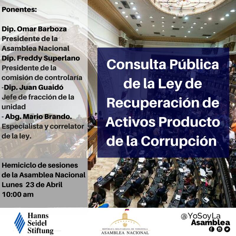 DiputadosVP's tweet photo. Hoy los dip. @freddysuperlano y @jguaido presentarán la Ley de Recuperación de Activos Producto de la Corrupción en la @AsambleaVE #23Abr https://t.co/mF9jrYScbP