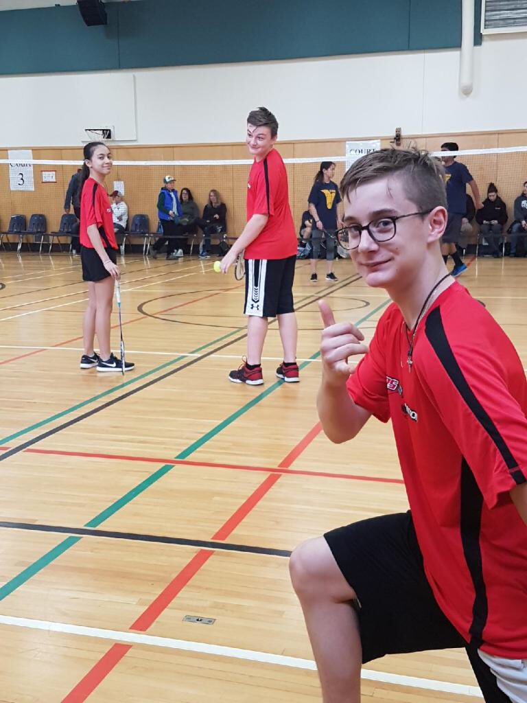 HolySpiritDevon's tweet photo. Another successful badminton tournament for HS! Thanks Mrs.Johns and Mr. Allan for all of your hard work. Way to #reptheF Holy Spirit! #flyerpride https://t.co/MgupUioWhN