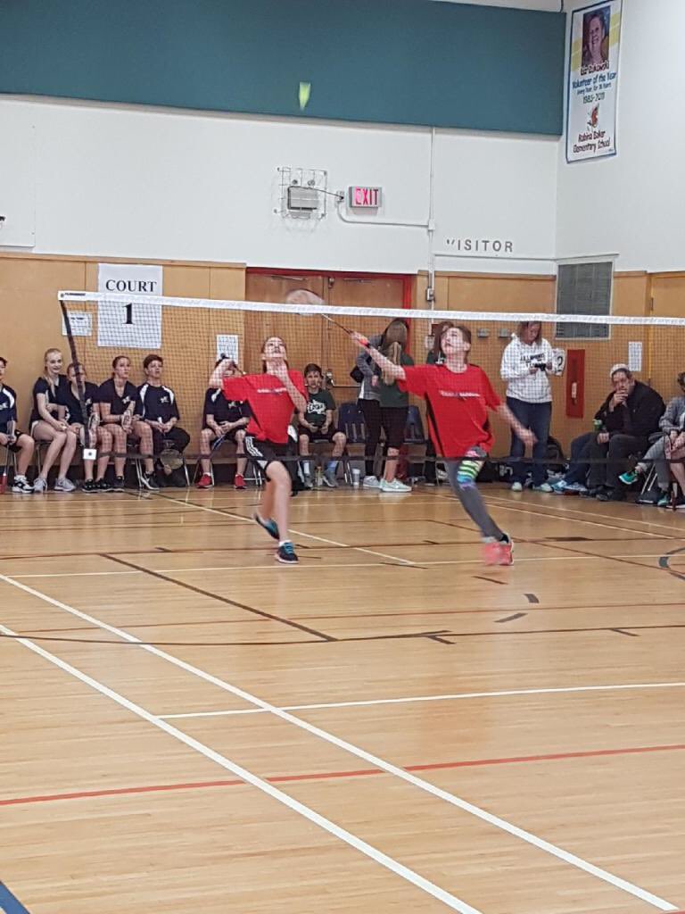 HolySpiritDevon's tweet photo. Another successful badminton tournament for HS! Thanks Mrs.Johns and Mr. Allan for all of your hard work. Way to #reptheF Holy Spirit! #flyerpride https://t.co/MgupUioWhN