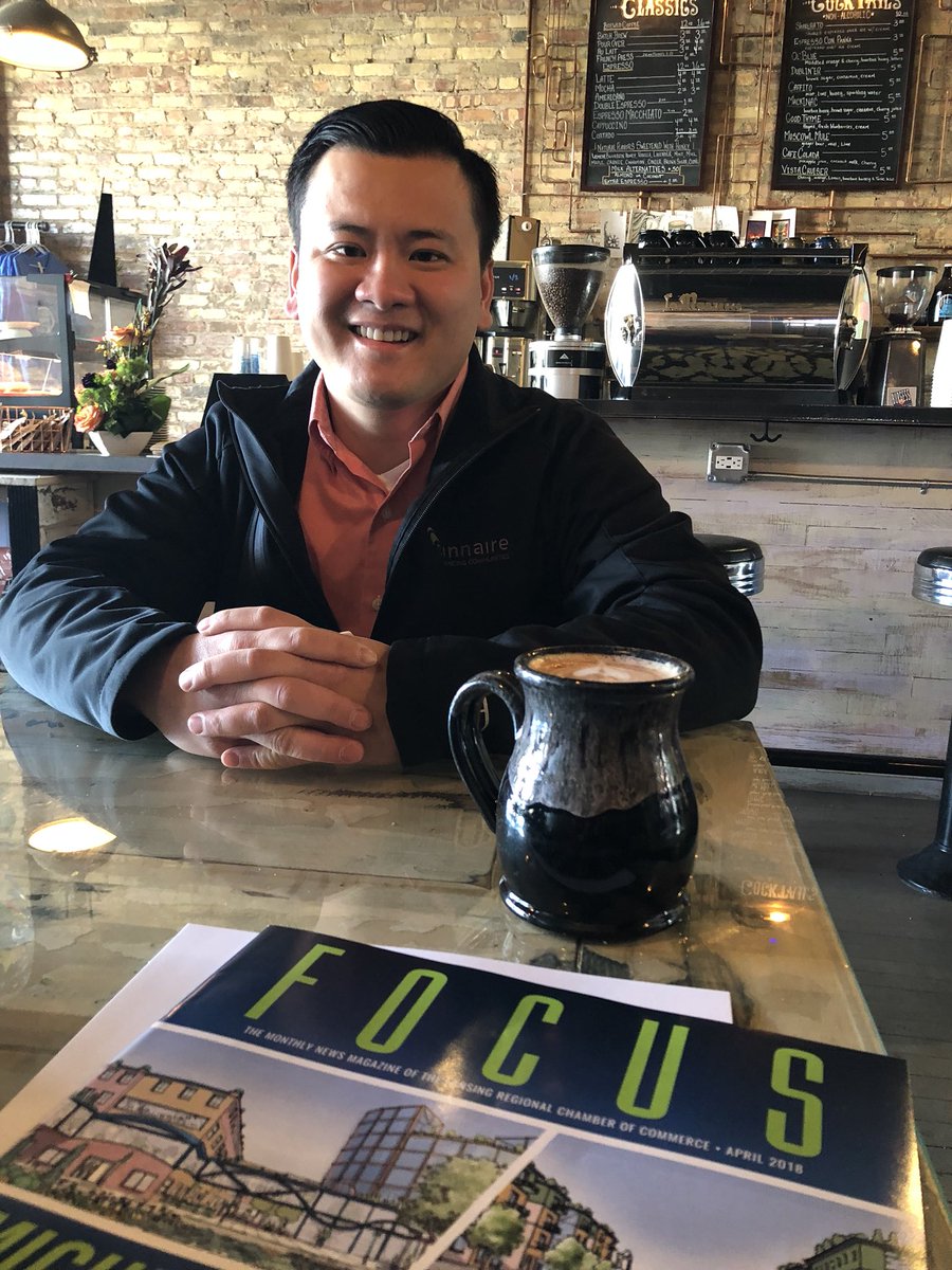 CZarkovich2's tweet image. Starting my morning off right with a delicious coffee and great conversation with our wonderful @LansingChamber Ambassador from @Cinnaire celebrating @MI_BlueOwl One Year Anniversary! #membersgetmore #developingcommunities #success #communitylongevity #coffeetime