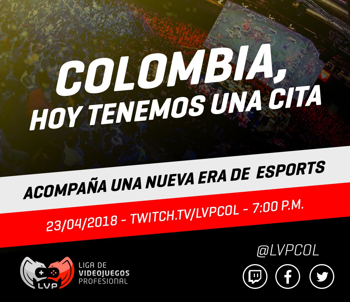 LVPcolLoL's tweet photo. Cuéntenle a todo el mundo: una nueva era de eSports arranca hoy desde las 7:00 p.m. con #LVPEnColombia🇨���

➡️ https://t.co/jRwAGqhCVZ ⬅️ https://t.co/mDYzP78iH5