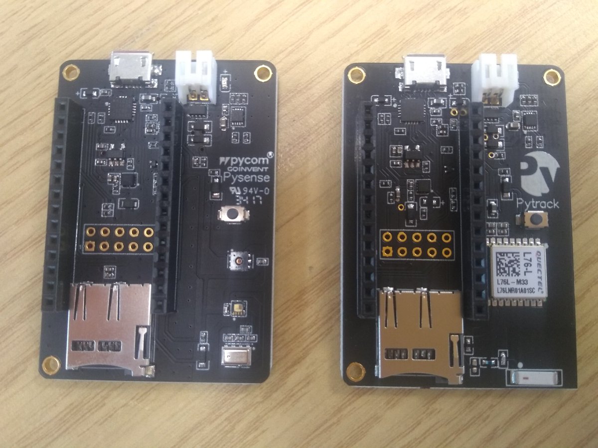 sj65449887's tweet image. @pycomIOT #pysense and #pytrack just arrived. Not enough time to get them up and running for tomorrow's #IoT showfest as part of @LeedsDigiFest at @ODILeeds but I'll bring them along. 
Maybe some fast action during a break 😎