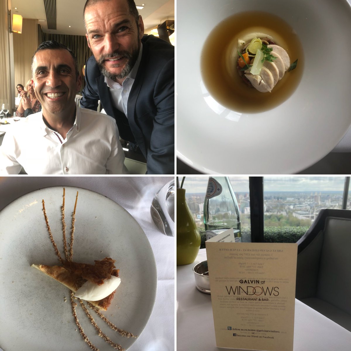 dpbeech's tweet photo. Great lunch @GalvinatWindows with @BeechJodie thanks for the photo @Fred sirieix1 https://t.co/Xy6iEVD5LV