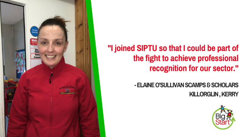 EarlyYearsUnion's tweet photo. Now we must organise ourselves, fight for our sector, fight for a sectoral employment order and join SIPTU! #JoinBigStart https://t.co/hMXdjuAbLS