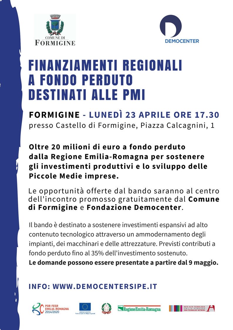 VFormigine's tweet photo. Oggi incontro per le #PMI al castello di Formigine: alle 17,30 si parlerà di finanziamenti regionali per le
#imprese https://t.co/5M83xUxr04