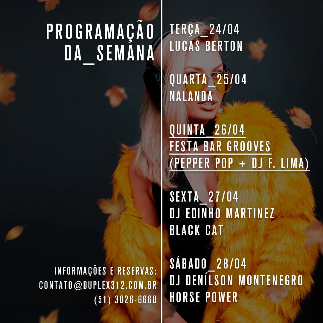 duplex312's tweet photo. Semana Duplex 312: Berton, Nalanda, Bar Grooves, Pepper Pop, DJ Lima, Black Cat, DJ Martinez, Horse Power, DJ Montenegro - https://t.co/xW6EyOJVAm https://t.co/25glmmyRxP