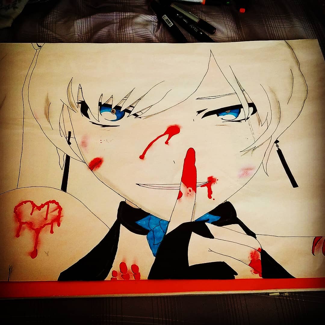 Drew yandere Weiss, not 100% happy with it but im ok with how it turned out