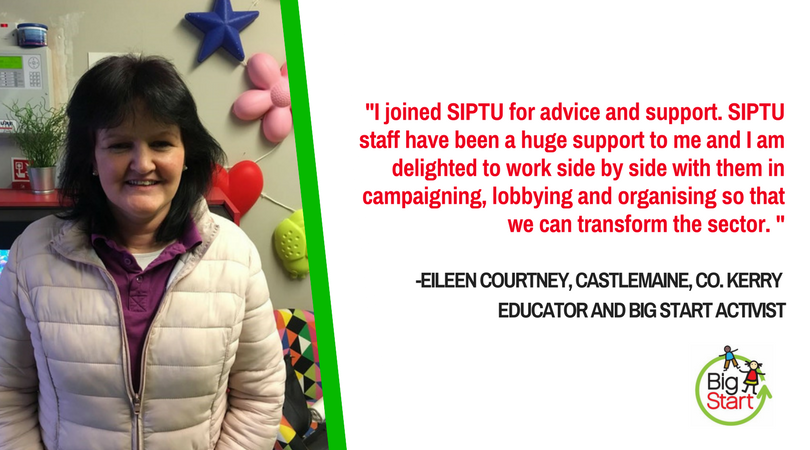 EarlyYearsUnion's tweet photo. .@SIPTU have a strong history of delivering for workers and I want to be part of the campaign that will win for Early Years Educators and that is the Big Start campaign.  #JoinBigStart https://t.co/IxK3BnUOZj