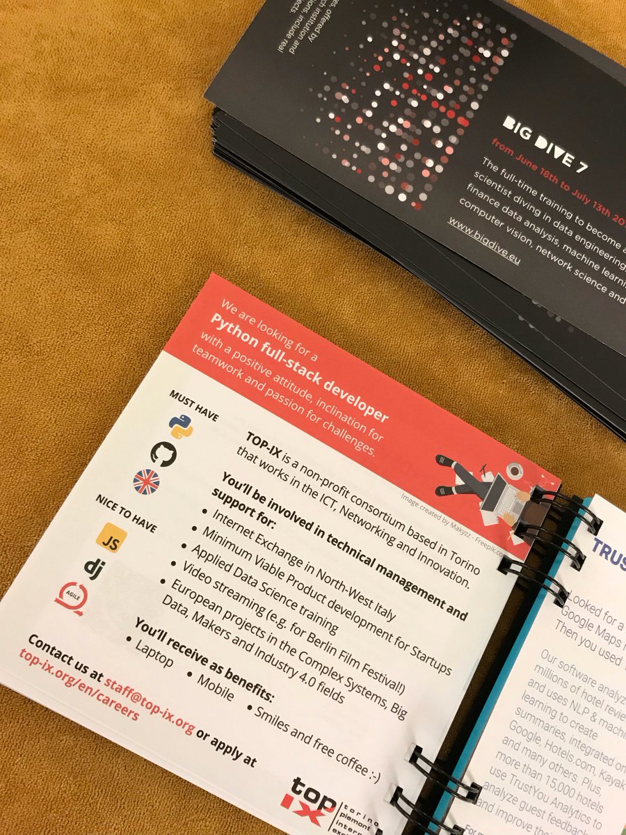 astrastefania's tweet photo. A quick reminder! @top_ix is hiring full-stack pythonista to join our great team in #Turin, Italy. Please share! ❤️💻
Check out more details here https://t.co/8rTNAFSuGY

 #job #pycon9 #pyconnove #python #agile #js #BIGDIVE7 https://t.co/TUBhokU6F6