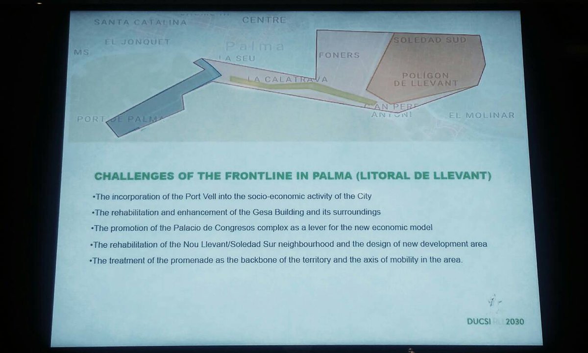 PalmaXXI's tweet photo. "How to rethink a urban district? Facing challenges from bottom-up initiatives". La Iniciativa Ramon Llull 2030 com a solució SMART per #Palma. @SilviaDelgado #rll2030 @ @SmartIslandCon #siwc18 https://t.co/1vRuBbSjSm