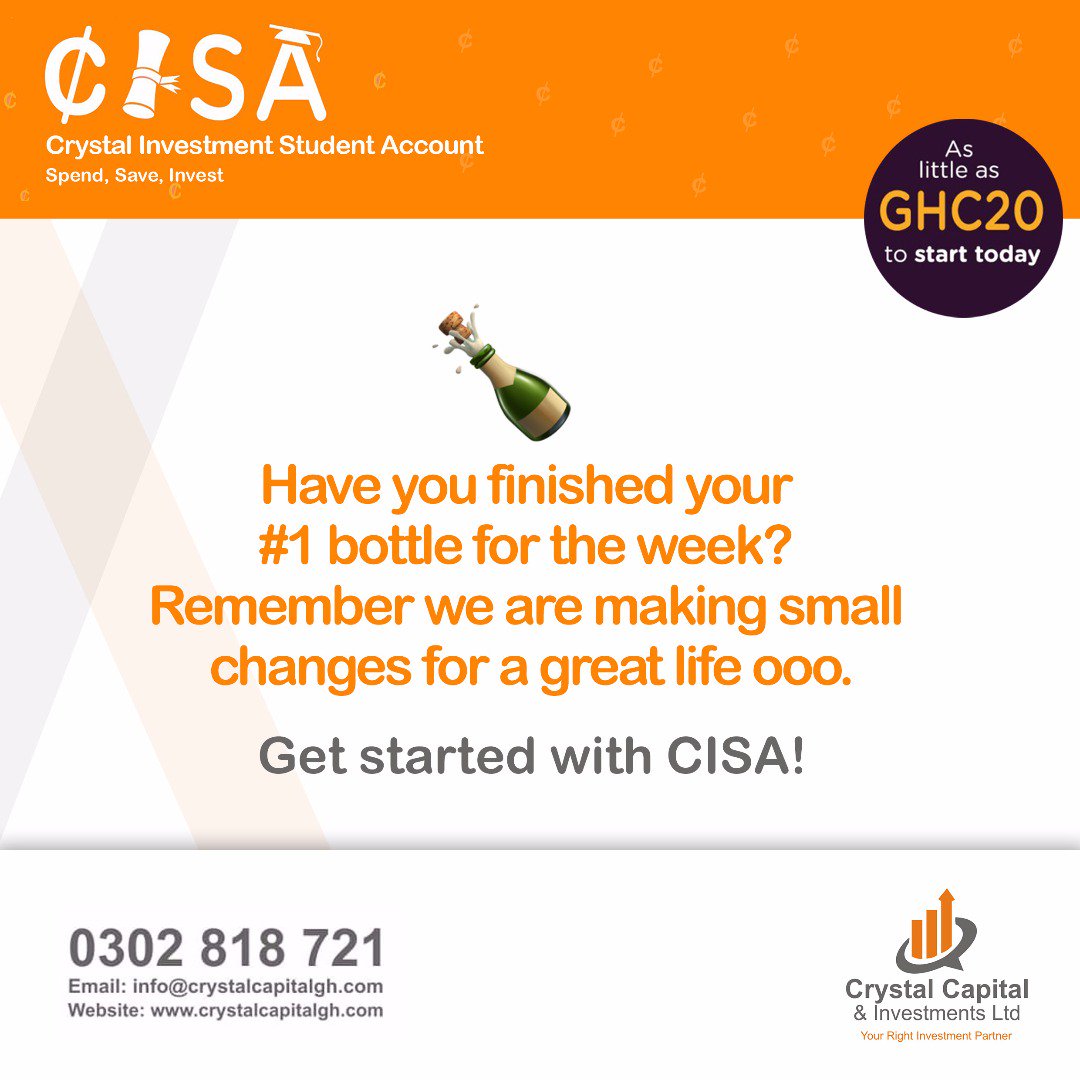 Crystal_Capital's tweet photo. #Bemoneysmart #SpendSaveInvest #Askushow 0302818721 https://t.co/piZoVDqXIX