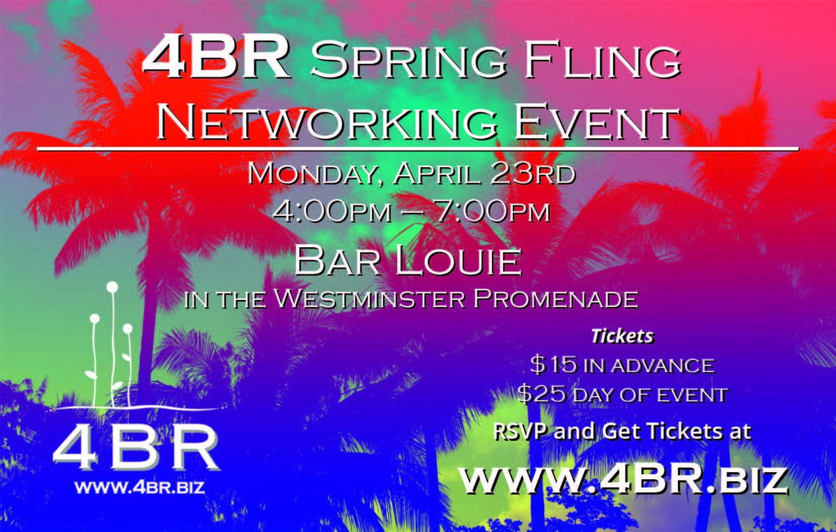 tammyurbach's tweet image. Is networking on your calendar today? You can still join the 125 business professionals gathering in North Metro Denver this afternoon. It is not who you know - it is who knows YOU!! 4br.biz/shop/spring-fl… #4BR #NetworkingIsFun #SpringFling