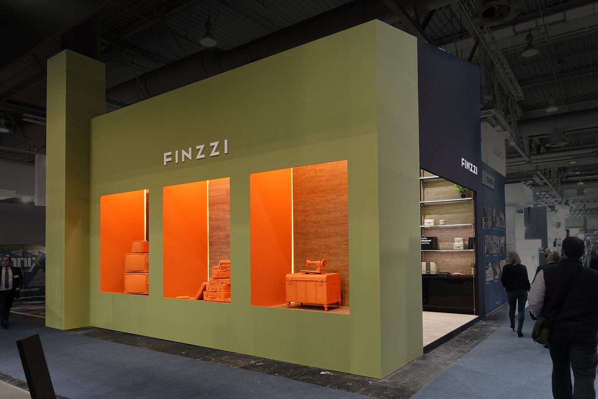 Framepublishers's tweet photo. Inspired by the cultural heritage triumvirate of Italy, the Spanish studio VXLAB finds a distinctive way to communicate the Finzzi brand identity. Read more: https://t.co/KQUg97xsRV
#grandstand6 #vxlab #finzzi #standdesign #showroom #domotex #tradefairstand #branddesign https://t.co/PBLIuh1Xj4