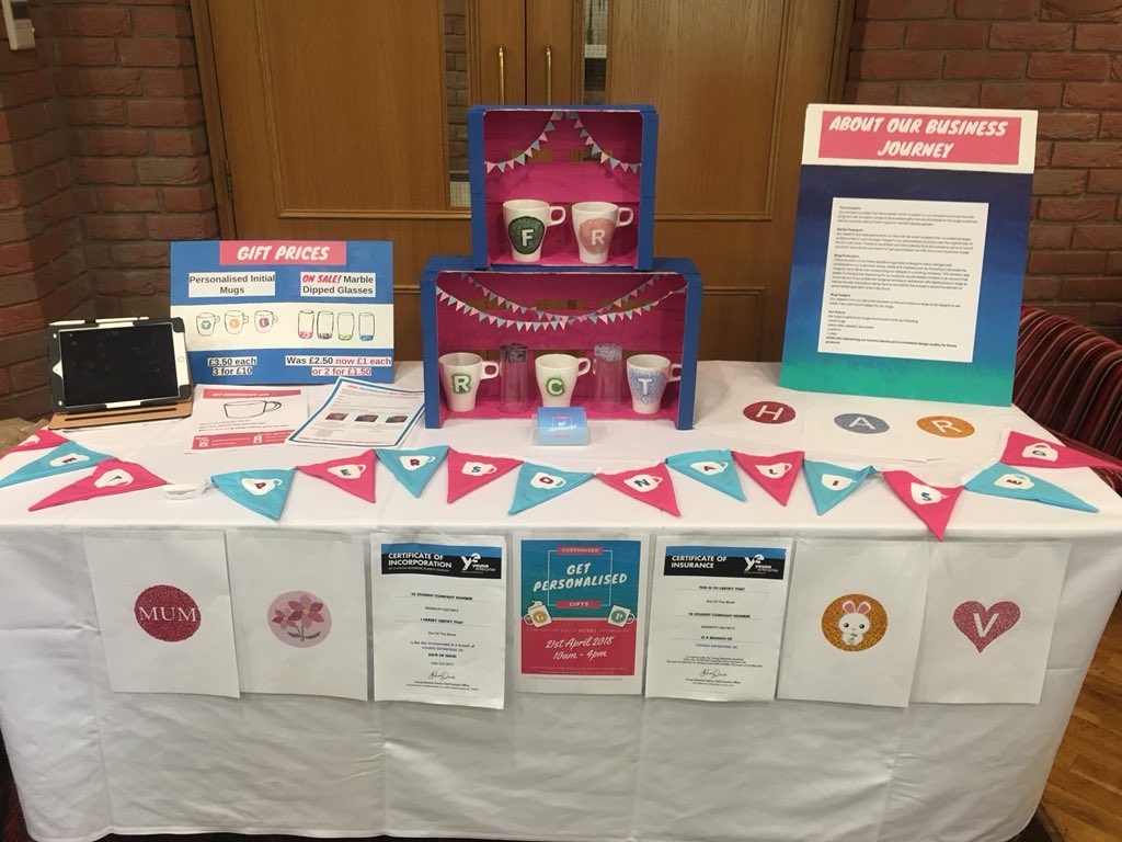 NBHSCompBusDept's tweet photo. All set up and ready for tonight’s @YEWorcs presentation evening. Well done @gp2018nbhs for all your hard work thus far! Your presentation is fantastic 👍👍👍 @NorthBromsgrove @NBHS6th @youngenterprise https://t.co/7UK2Jpz0eR