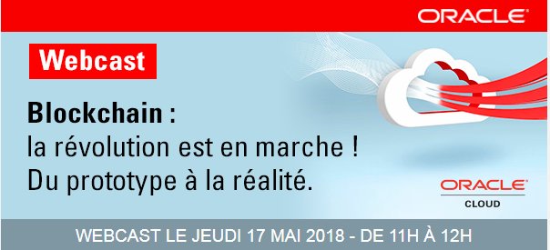 ThomasAzpitarte's tweet photo. Connectez-vous au webcast Oracle le 17 Mai à 11h pour découvrir cas d’usages et tendances dans votre secteur d’activité, déployer et utiliser cette technologie et commencer votre transformation! #Webcast #Blockchain #tech https://t.co/FQg1efVEqY https://t.co/NzLaWKUm3G