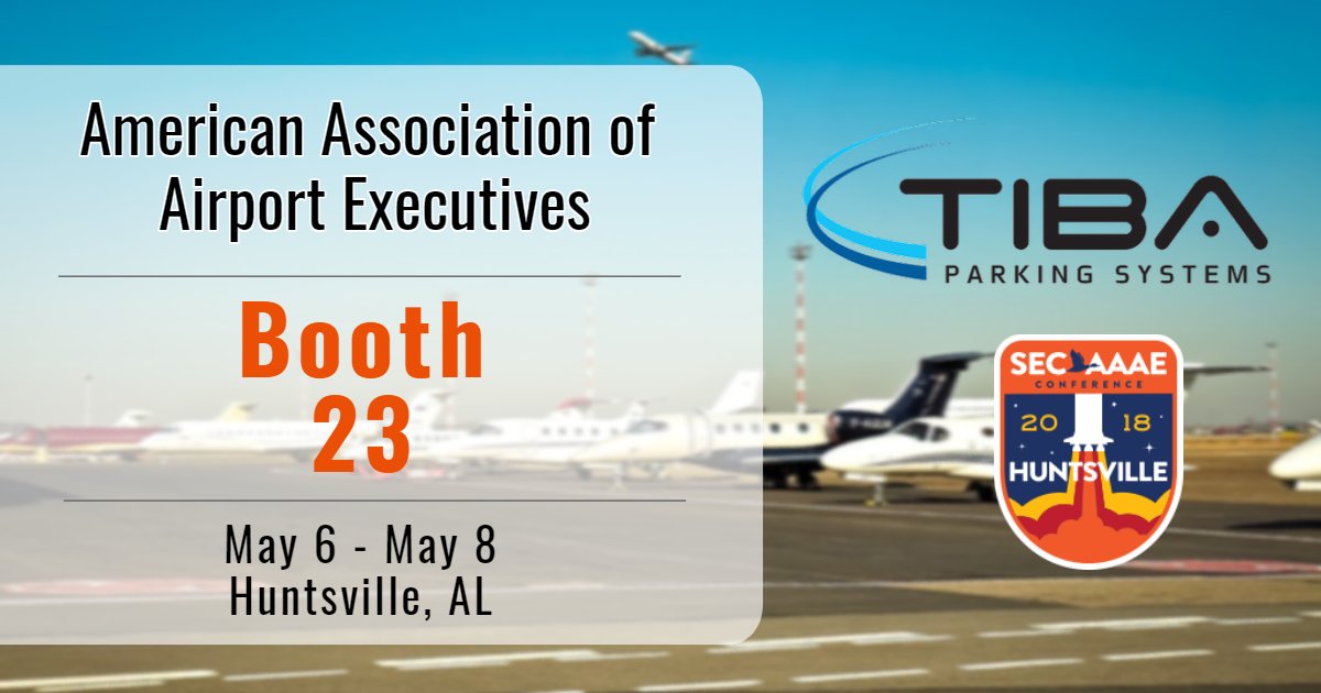TIBA_parking's tweet photo. Didn't get enough #TIBAParking at #AAAESAN? We will be at the SEC AAAE event May 6-8! Stop by booth 23 to discuss how to optimize your paid parking. https://t.co/KDzE8xSowX