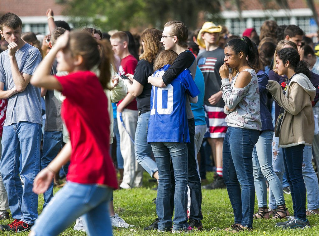 TheAlligator's tweet photo. Students were supposed to walk out in calm protest.

Instead, they ran out flanked by armed police officers.

MCSO: Forest High School shooter tells deputies why he did it
https://t.co/K4pMpvRwP4 https://t.co/9WyF4a91ED