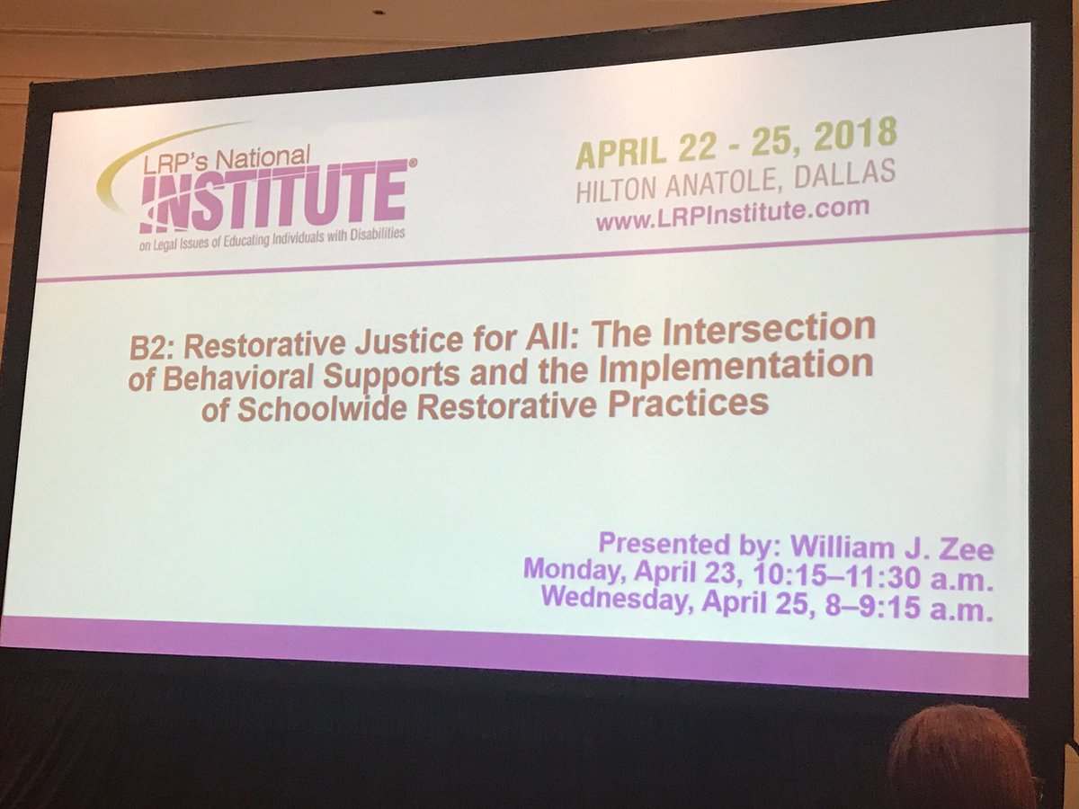 DRLJChambers's tweet photo. #Institute2018 Learning Restorative Justice - Informative for our work! @principal_ware @Reidjet https://t.co/DI1lMALVEO
