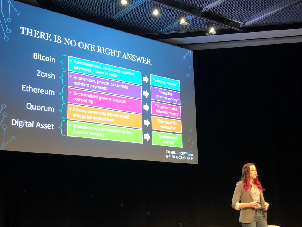 mjskok's tweet photo. There are lots of Blockchains and lots of distributed ledgers. @AmberBaldet - there is no one right approach. Several great principles: eg selective disclosure with opt in,strong cryptography, hybrid privacy disclosing networks #blockchain #bizofblockchain @techreview cc @goldbe https://t.co/5qykUDbxVZ