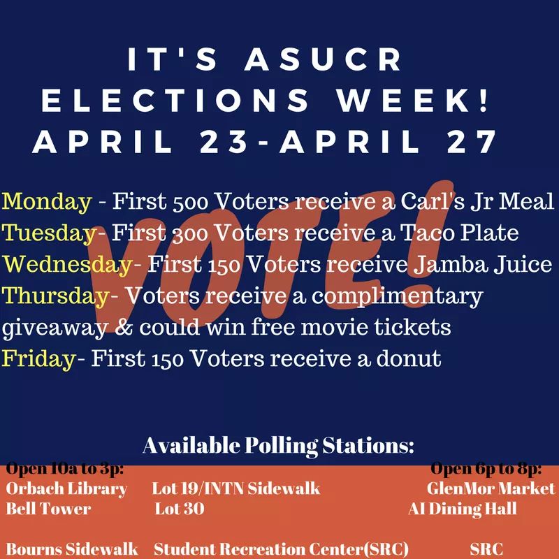 asucr_elections's tweet photo. It's here! #GetOutTheVote https://t.co/K05It5ojrD