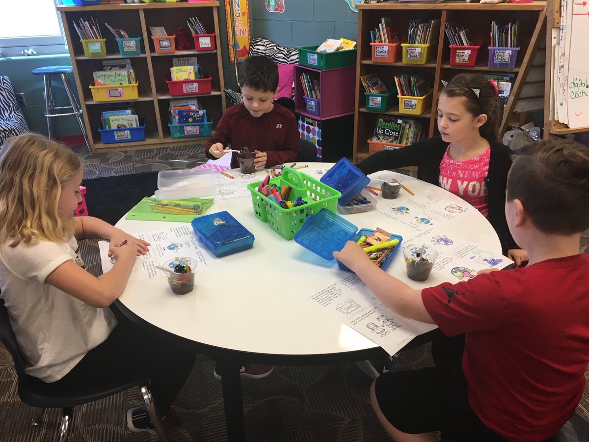 MrsWhite41's tweet photo. Celebrating Earth Day while reading and enjoying our dirt cups with worms! https://t.co/2CZtV5dmN6