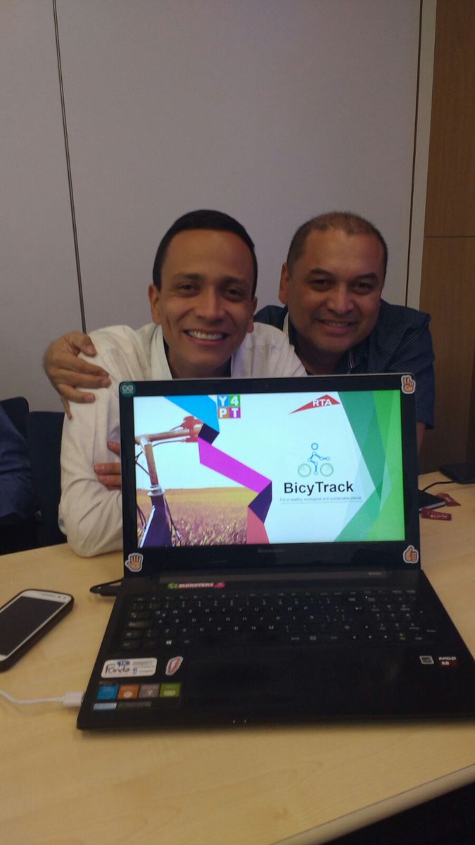 Y4PT's tweet photo. Meet #Y4PThackathon Team #TrackMyBike today & tomorrow at the #Y4PThackathon fair, Meeting Room Jebel Ali B ! #MENATransport2018 @UITPnews @RTA_Dubai | @HHShkMohd @HamdanMohammed @RTA_Dubai @MudassirSheikha @careem @UITPnews @UITPMENA @MedMezghani @HappyUAE @moiduae https://t.co/BezhzZDORb
