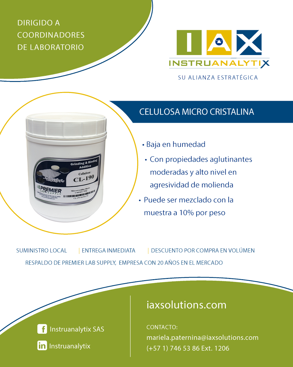 instruanalytix's tweet photo. #Celulosa #Microcristalina https://t.co/k5EcTTrsj2