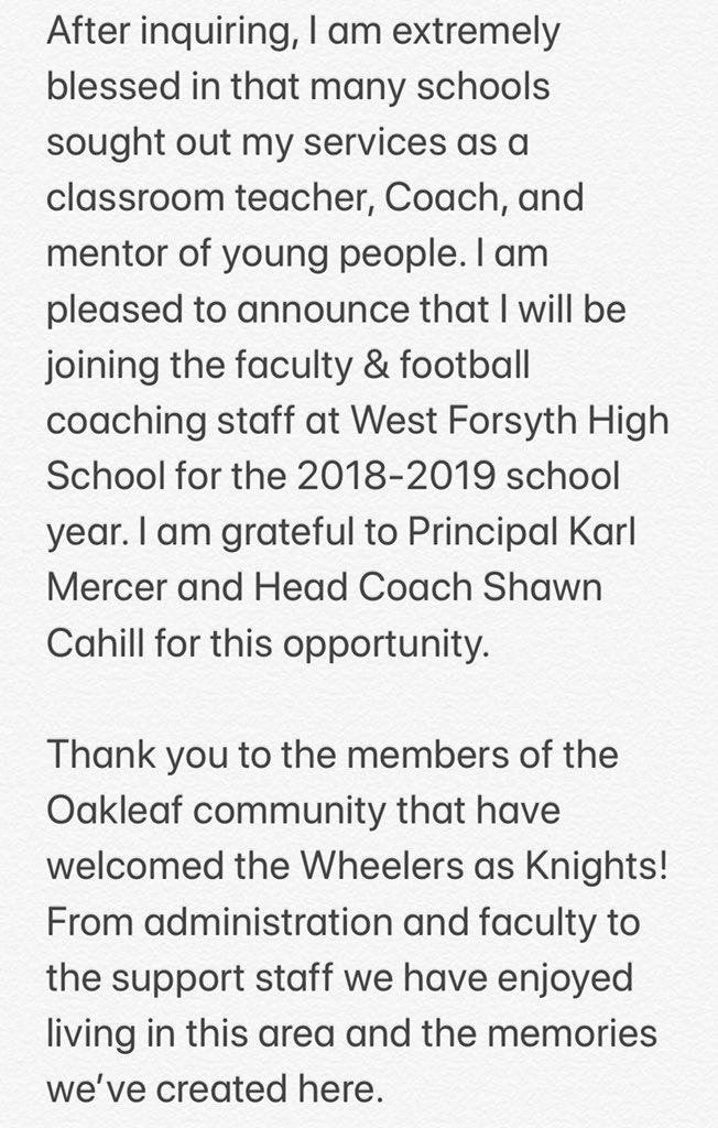 CoachCWheeler's tweet image. 904 🌞 ✈️ 770 🍑 #ThePlan @OakleafFootball #OakleafBuilt #TrenchKings @WestForsythFB #WolverineWay #GuloGang