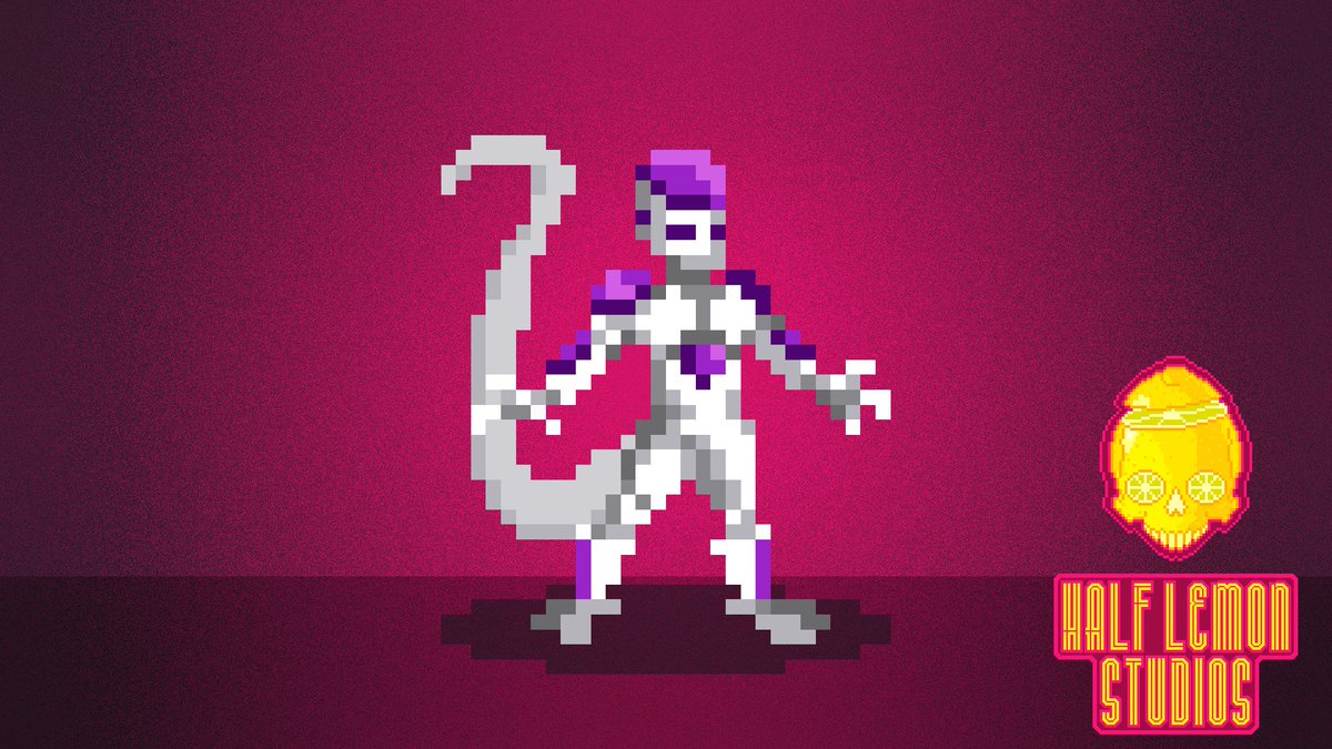 spookshowcinema's tweet photo. Frieza. Bad Guy of Badness. #pixelart #HalfLemon #IndieGameDev #DBZ https://t.co/9NbkVdBfxs