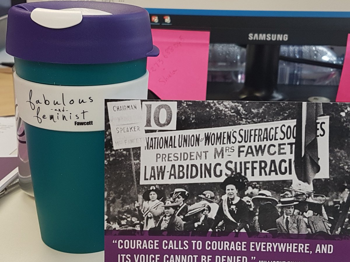 Samsmethers's tweet image. NEW #suffrage bundle available from our shop from 24 Apr. Bigger &amp;amp; better #keepcups too. Get yours  @fawcettsociety online shop fawcettsocietyshop.com #MillicentFawcett statue fever here folks.