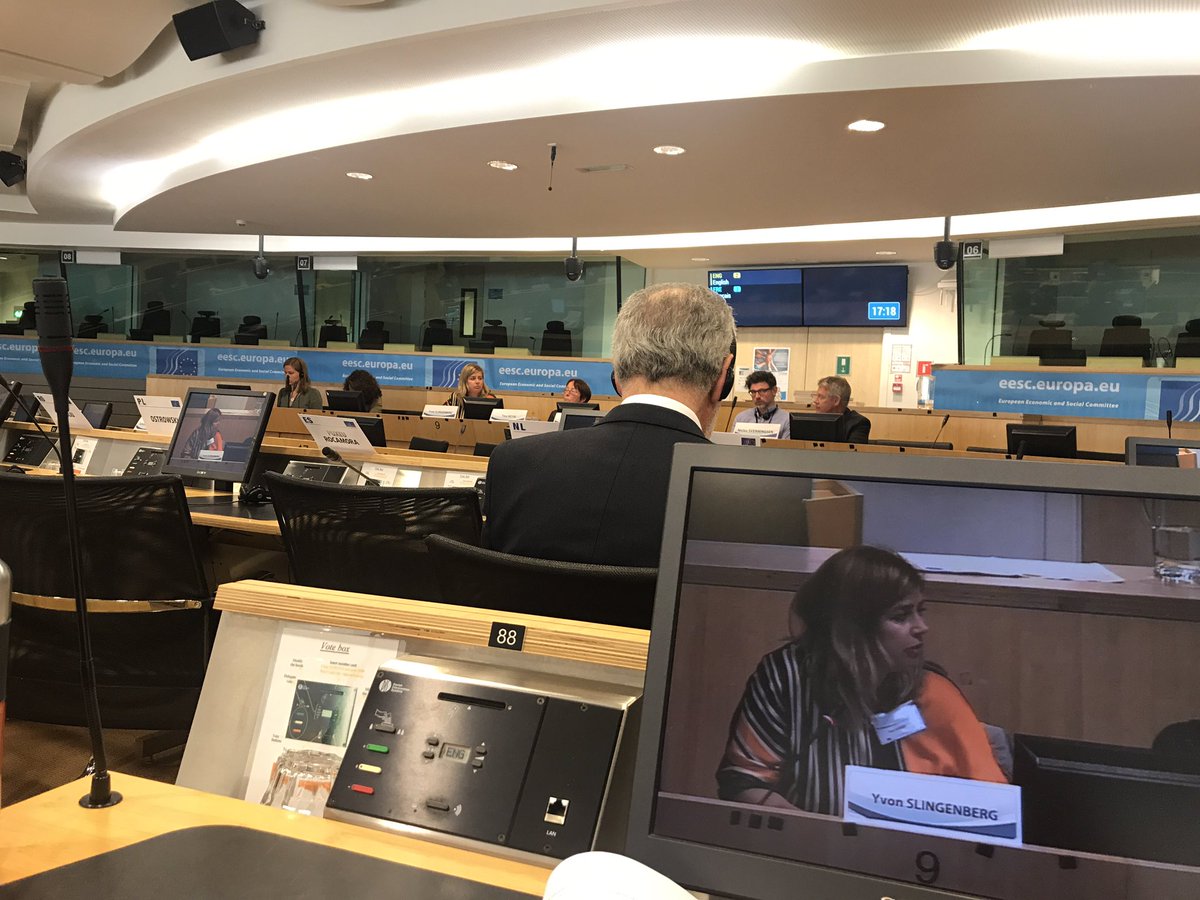 ImiJacques's tweet photo. An optimistic and promising summary from Yvon Slingenberg at the #EESCClimate conference as she ensures us it is not "economic growth vs. climate, but the two can go hand in hand". #nonstate #climateaction https://t.co/72MnthDrBk