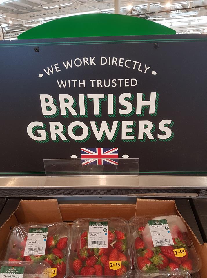British Sign, Spanish Strawberries <a href="/Morrisons/">Morrisons</a>