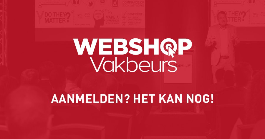 Ben je al aangemeld als bezoeker voor de Webshop Vakbeurs? Het kan nog! Krijg inzichten van onze sprekers, laat je inspireren op de beursvloer en vind verrassende oplossingen bij onze vele exposanten op 25 en 26 april in Mechelen: webshopvakbeurs.be/nl #wsv2018