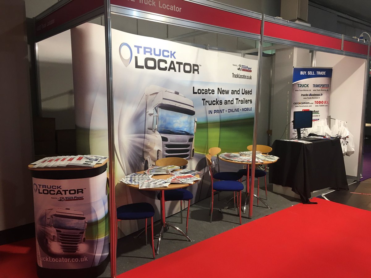 The <a href="/trucklocator/">Truck Locator</a> stand is ready to greet dealers at the #CVShow2018 one the walkway between halls 4 &amp; 5 above the <a href="/forduk/">Ford UK</a> stand.