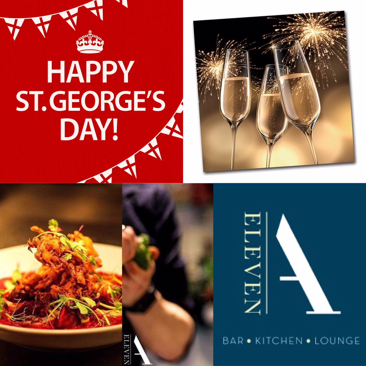 ROYAL BABY and St George's Day!! From 5-7pm this evening, 11a hosts it's happy hour(s) and as it's a double celebration, come down and dine with us from 5-7pm and we'll take 20% off your bill (main menu only)  #royalbaby3 
#FoodForThought #TopChef2018 #11aEly #FoodPorn #delicious