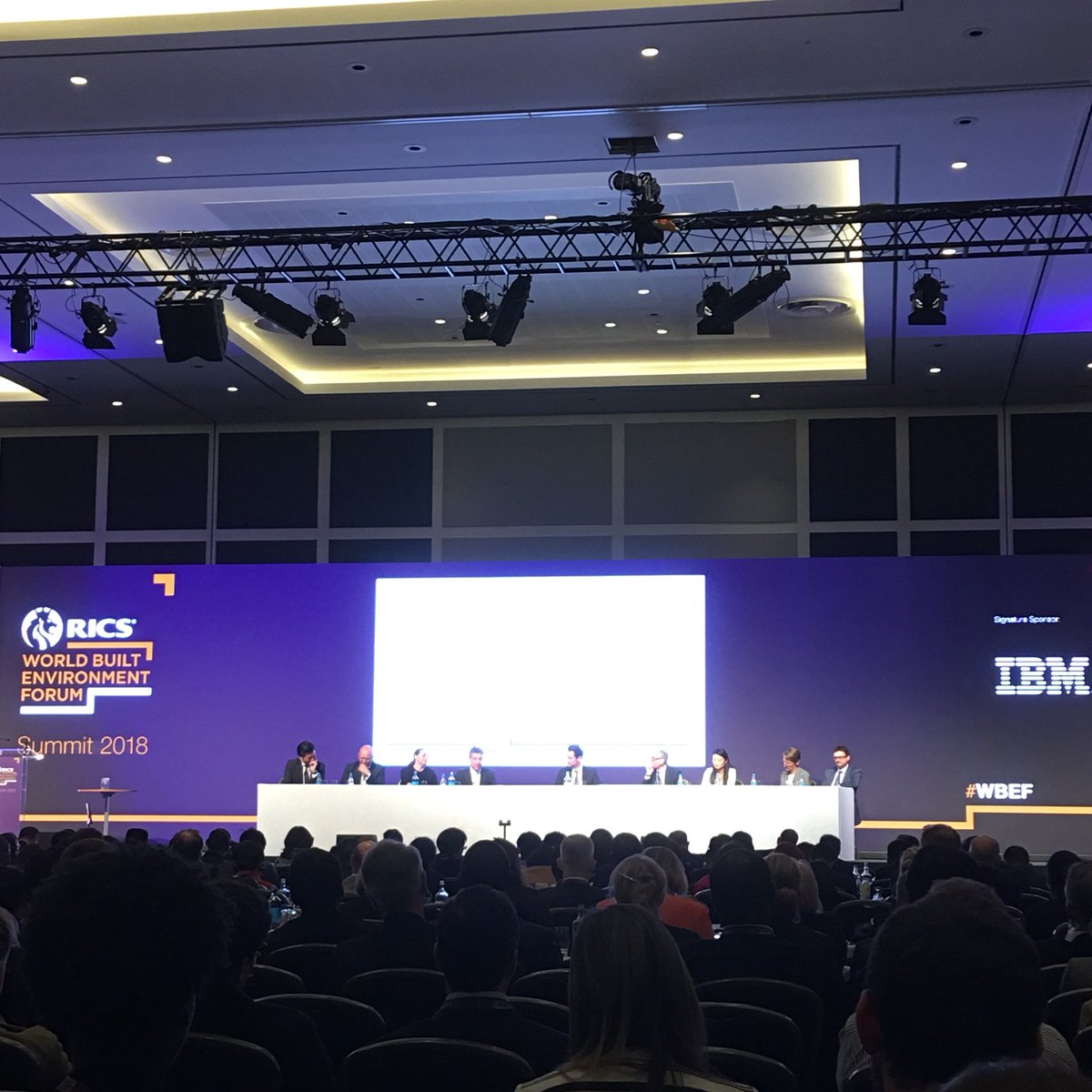 charlesworthg's tweet photo. We have $1 trillion on stage @RICSnews #wbef with a panel of investors talking through their investment considerations. Responsible investment practices to the fore - energy efficiency, effects of climate change, sustainability &amp; social value creation. https://t.co/GDXNsNfKlN