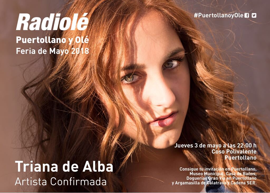 OficialTriana's tweet photo. Vamos confirmando fechas...👏🏼Os espero en #PuertollanoyOlé para disfrutar de la magnífica Gala de @Radiole_oficial y @RadioleCLM presentada por el gran @joaquin1hurtado 🎶🎵🎶
‼️No te la puedes perder‼️
#DiscoTrianadeAlba 🎵🎤📀
#QuieroSer 🎸🎻🎷
@WarnerMusicES @Thatmusic_ https://t.co/nVKoDrB49M