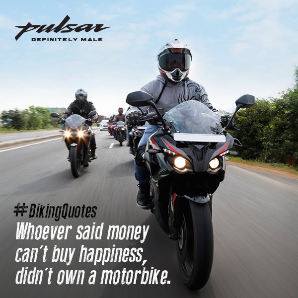 True happiness is all about riding your motorbike. Hit like if you agree. #BikerQuotes