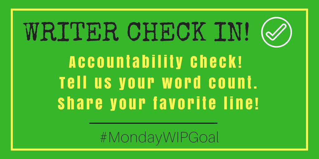 WriterWIPGoals's tweet photo. Okay guys! Let’s check in! #MondayMotivation #MondayWIPGoal
#MondayWip https://t.co/pspP7LhUdI