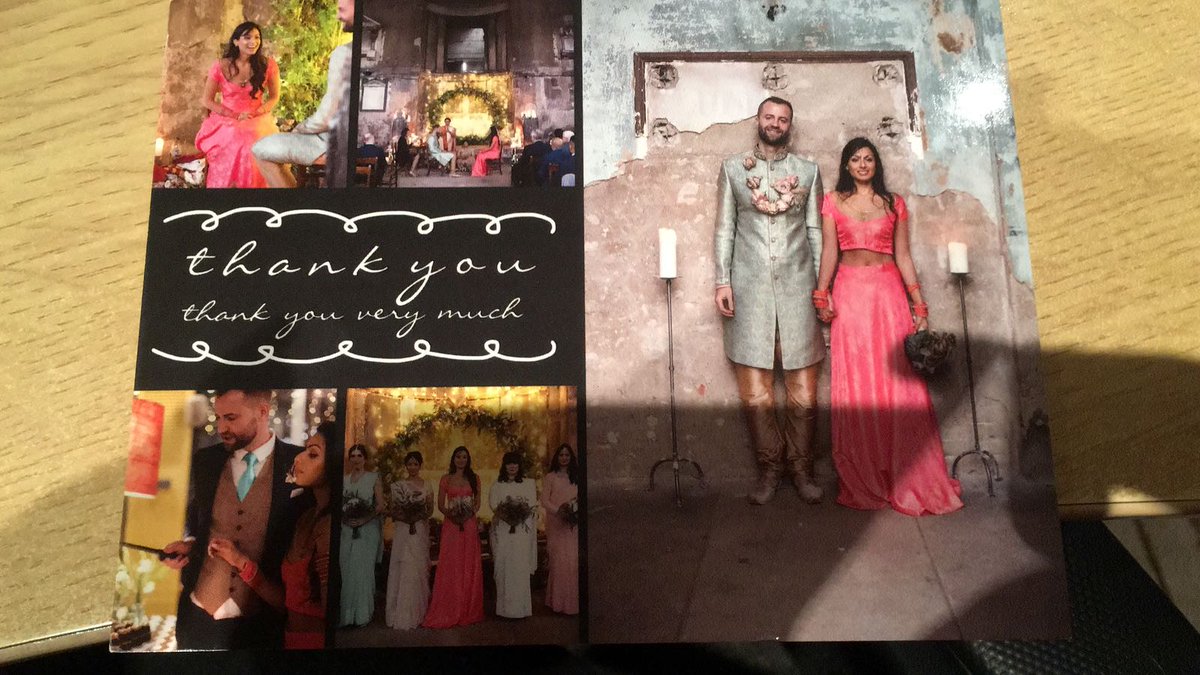 Received a lovely thank you card off a couple we had stay with us for their wedding. #wowingourguests <a href="/SDEBDD/">simon ewins</a>