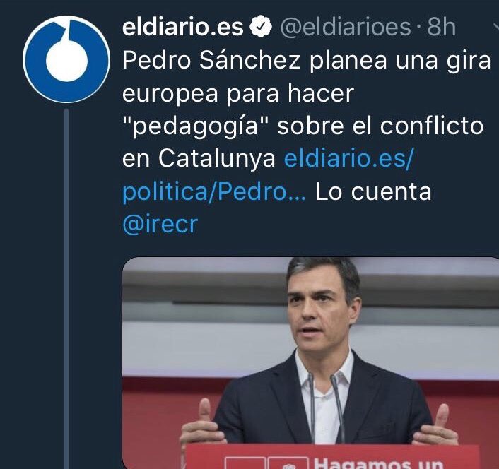 CristinaSegui's tweet photo. Que alguna empresa caritativa le contrate y nos libre de este hombre: https://t.co/WquTeOWd8o