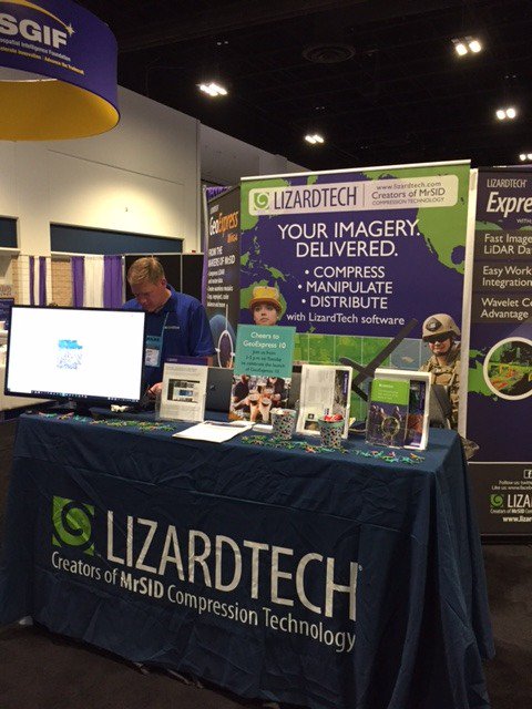 lizardtech's tweet photo. We're unveiling #GeoExpress 10 #today at #GEOINT . GeoExpress allows #geospatial users to optimize use of #satellite, #aerial, #drone & #LiDAR #data. Visit us at booth 1245. https://t.co/vZAbpFLpJm