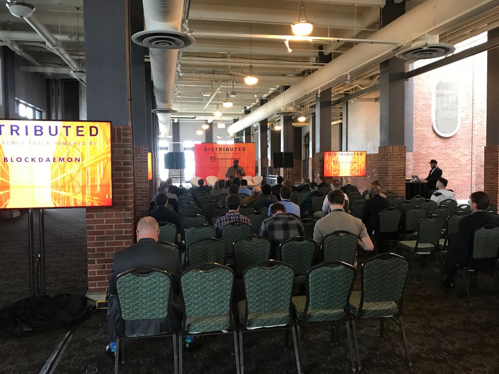 DistLedger's tweet photo. Got everything kicked off with @bigmarh (of @hijro) this morning! #distributedmarkets https://t.co/43gtwt2ufY
